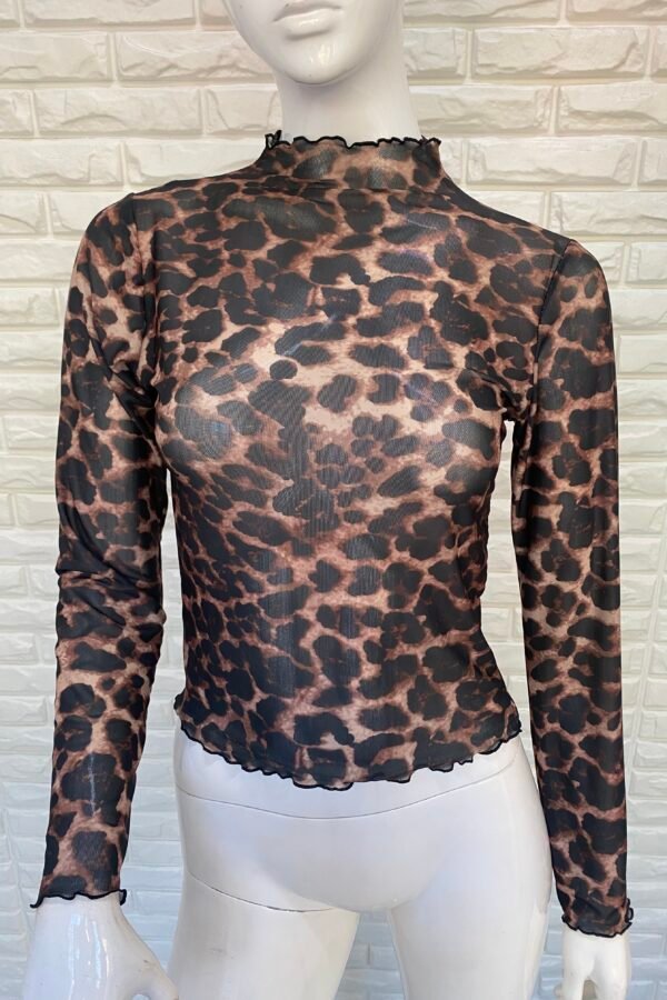 POLERA LISA TUL ANIMAL PRINT