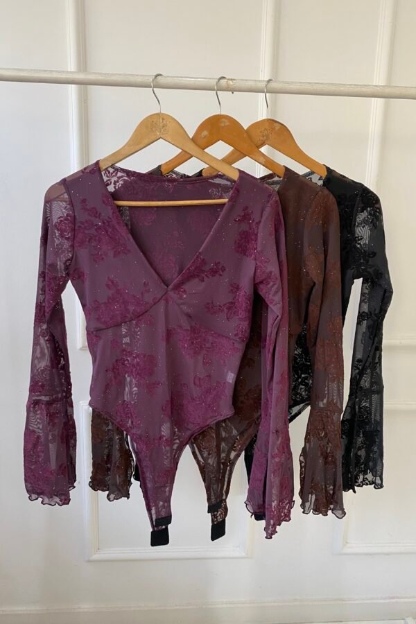 BODY SELMA TUL ROSA BRILLOS