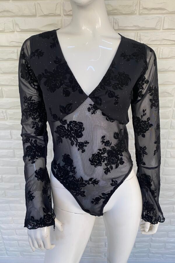BODY SELMA TUL ROSA BRILLOS