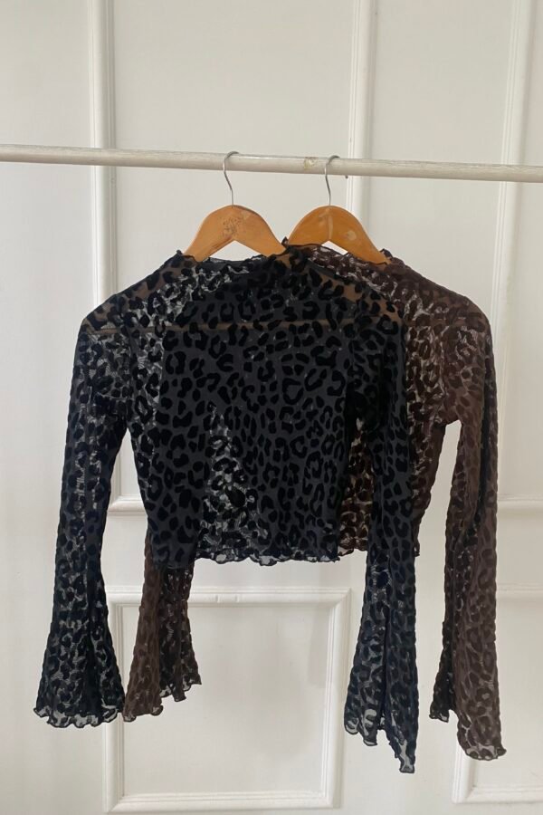 POLERA JULIETA TUL VELVET ANIMAL PRINT