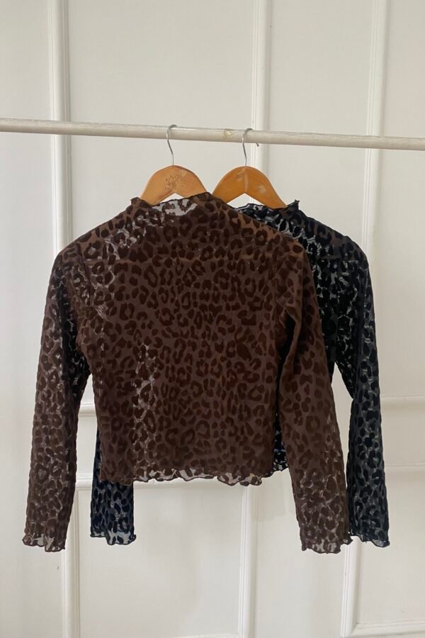POLERA LISA TUL VELVET ANIMAL PRINT