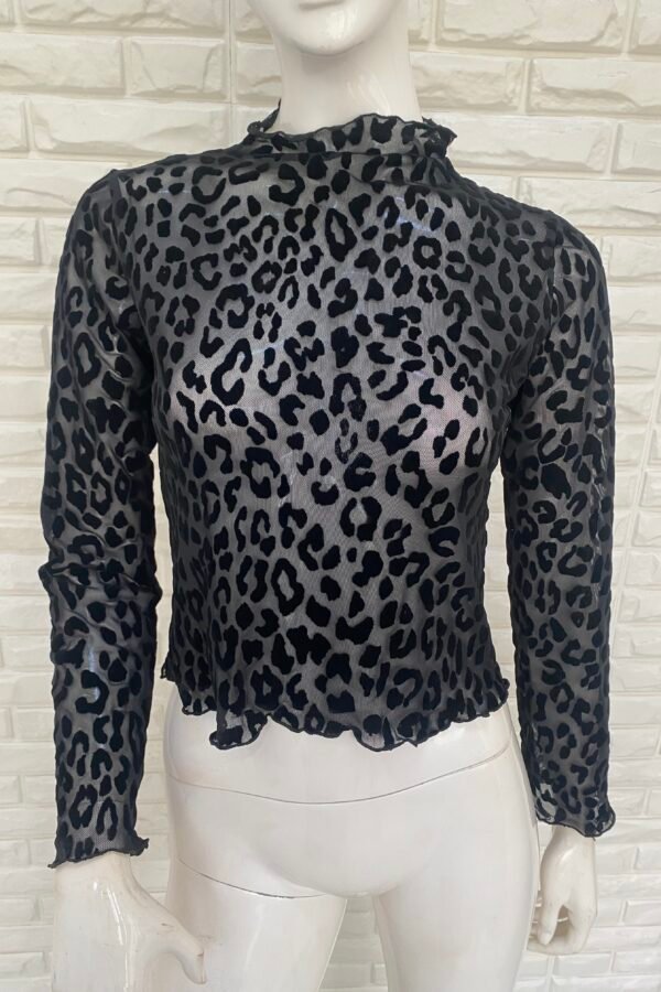 POLERA LISA TUL VELVET ANIMAL PRINT