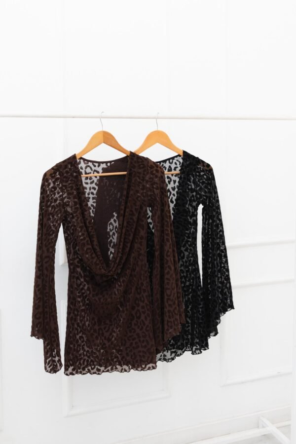 VESTIDO ELECTRA TUL VELVET ANIMAL PRINT