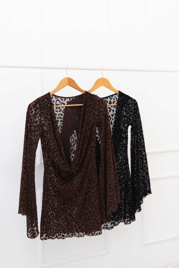 VESTIDO ELECTRA TUL VELVET ANIMAL PRINT