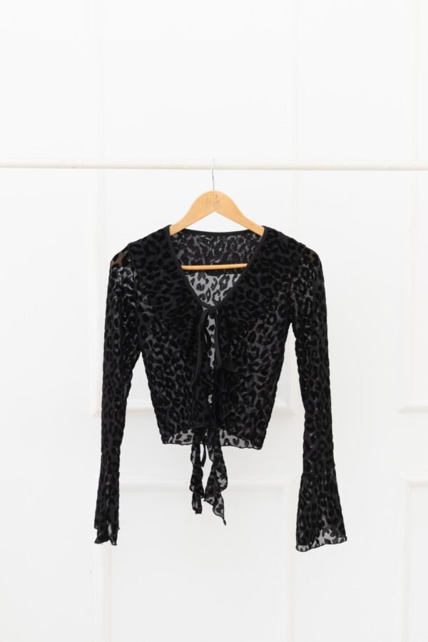 SAQUITO MACA TUL VELVET ANIMAL PRINT