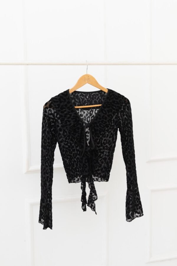 SAQUITO MACA TUL VELVET ANIMAL PRINT