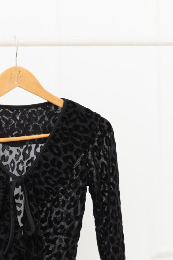 SAQUITO MACA TUL VELVET ANIMAL PRINT