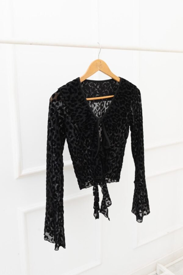 SAQUITO MACA TUL VELVET ANIMAL PRINT