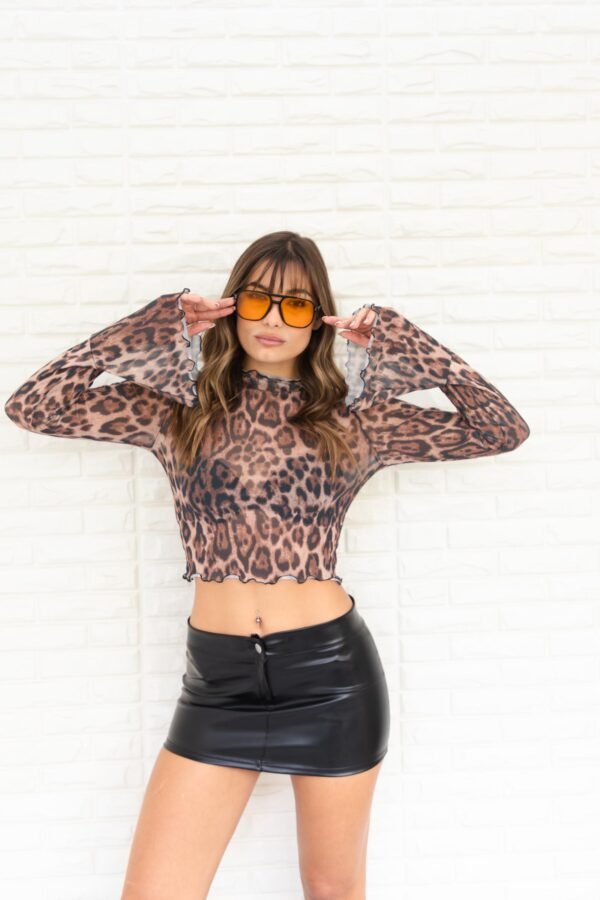 POLERA JULIETA TUL ANIMAL PRINT