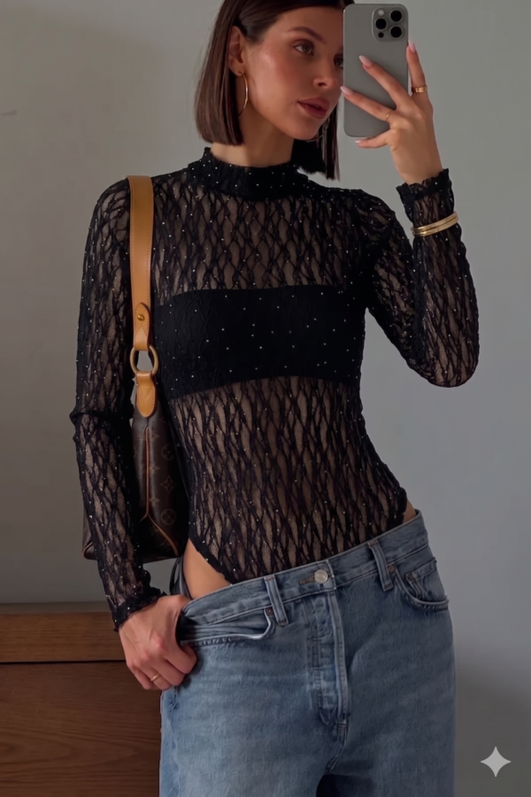 BODY TATIANA ENCAJE BRILLOS