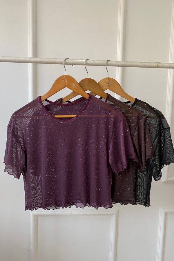 REMERA OVERSIZE TUL BRILLOS
