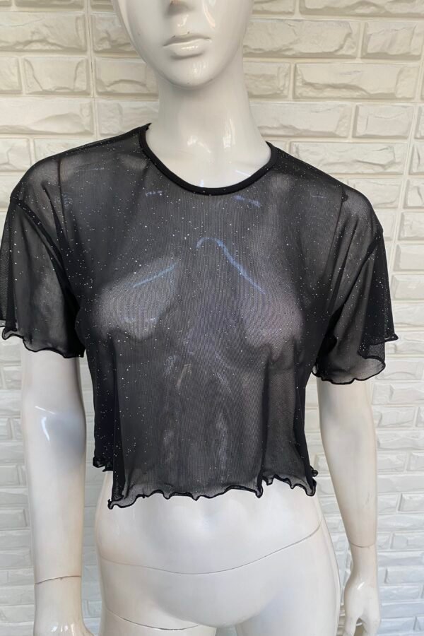 REMERA OVERSIZE TUL BRILLOS