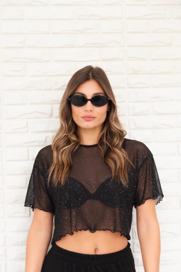 REMERA OVERSIZE TUL BRILLOS