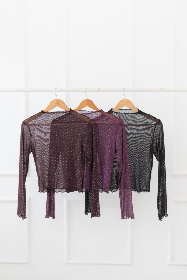 POLERA LISA TUL STRASS
