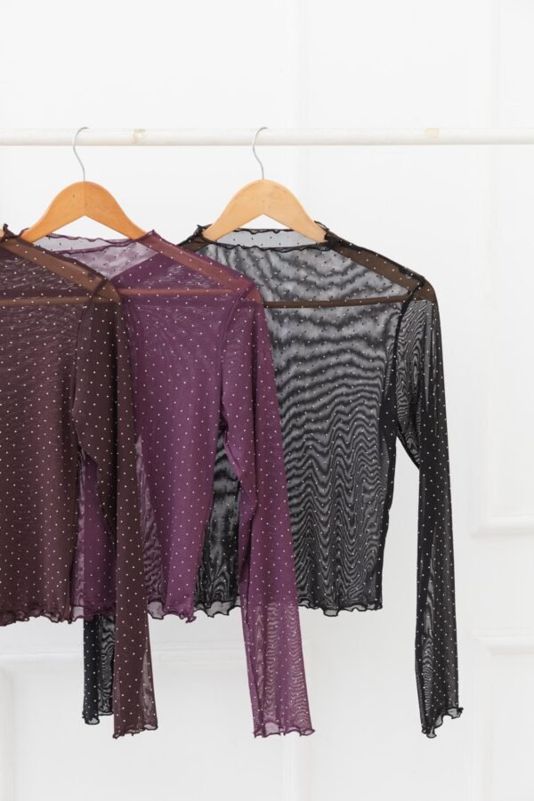 POLERA LISA TUL STRASS