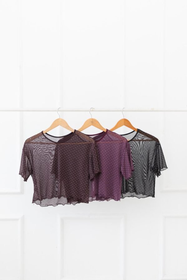 REMERA OVERSIZE TUL STRASS
