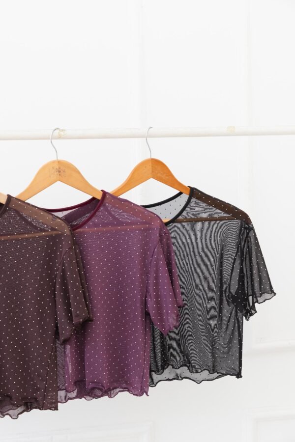 REMERA OVERSIZE TUL STRASS