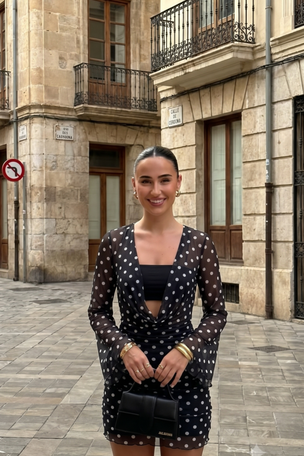 VESTIDO ELECTRA TUL LUNARES