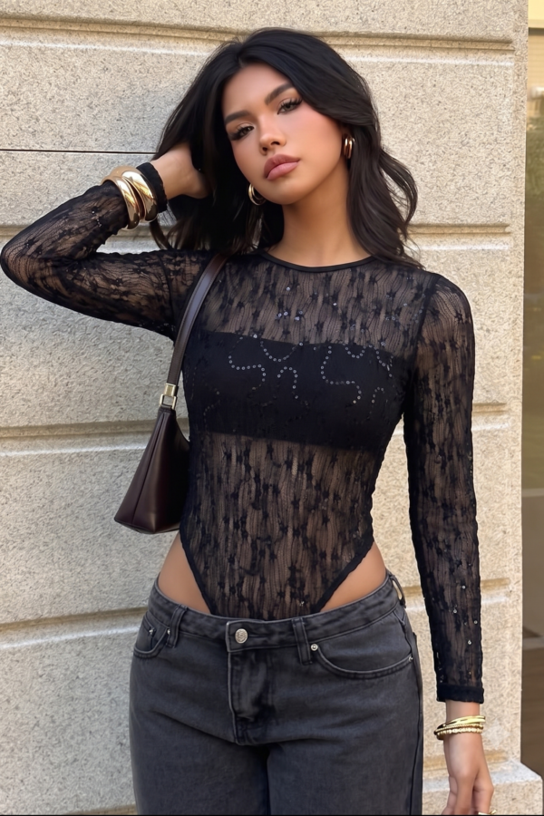 BODY NICOLE ENCAJE LENTEJUELAS