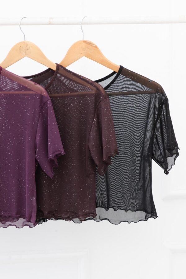 REMERA OVERSIZE TUL BRILLOS