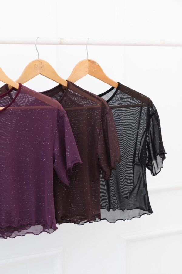 REMERA OVERSIZE TUL BRILLOS