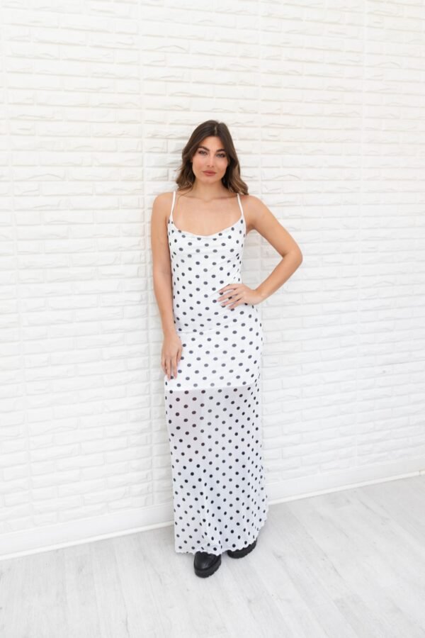 VESTIDO MERCEDES TUL LUNARES