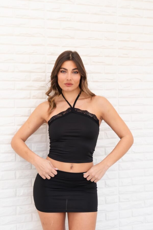 TOP BIANCA LYCRA PUNTILLA