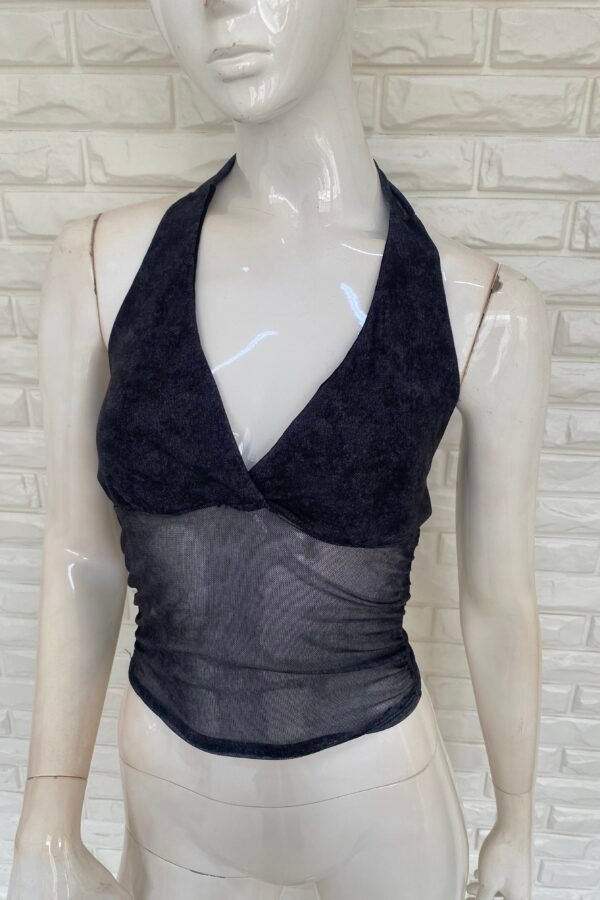 TOP SILVINA TUL DENIM