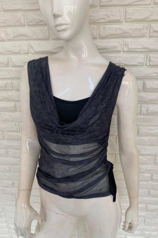TOP CON FORRO TUL DENIM