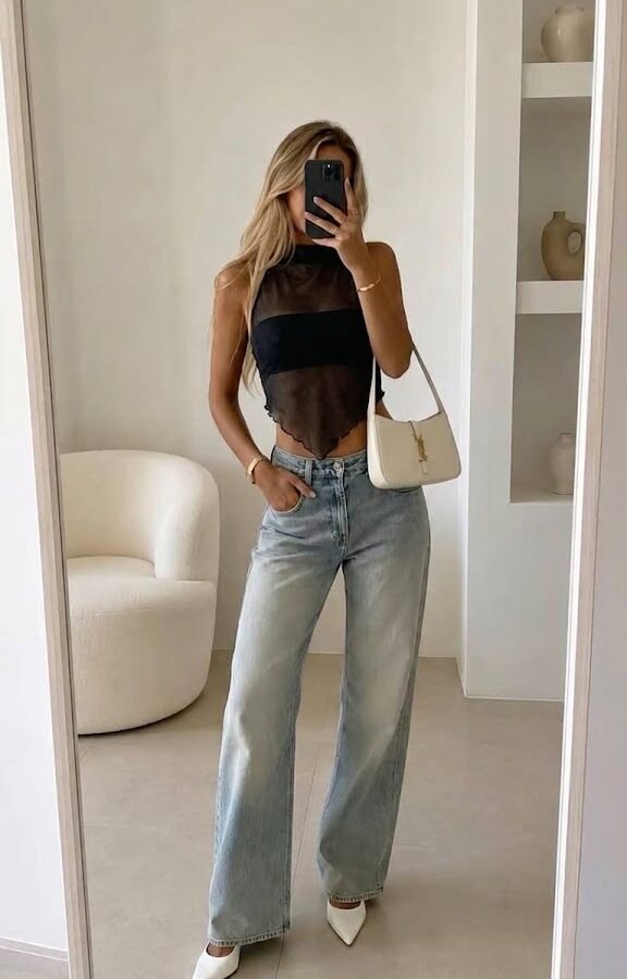 TOP INDIA TUL DENIM
