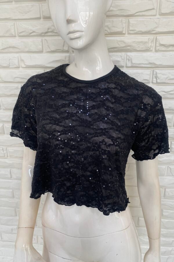 REMERA OVERSIZE TUL LENTEJUELAS