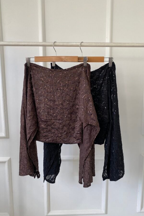 PONCHO COCO TUL LENTEJUELAS