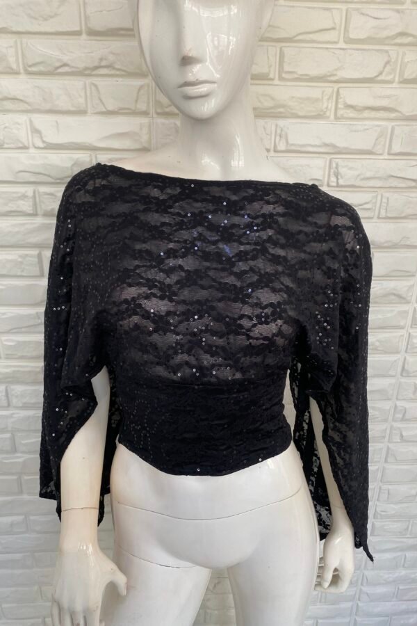 PONCHO COCO TUL LENTEJUELAS