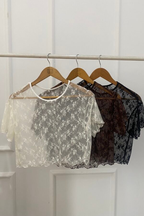 REMERA OVERSIZE TUL ENCAJE