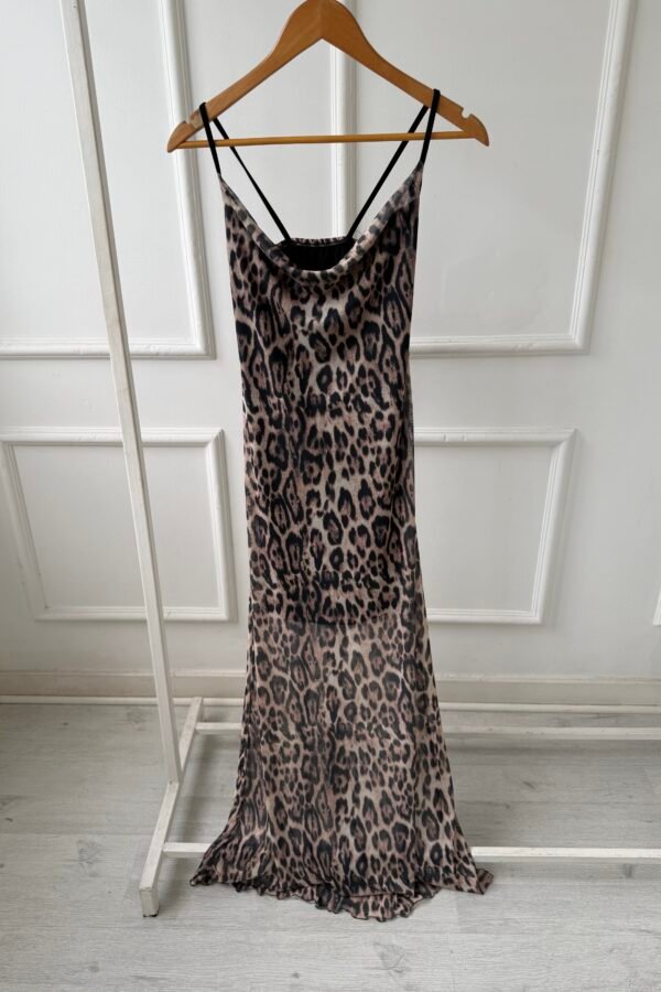 VESTIDO MERCEDES TUL ANIMAL PRINT