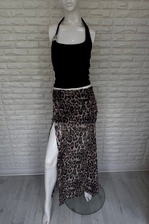 POLLERA FLORENCIA TUL ANIMAL PRINT