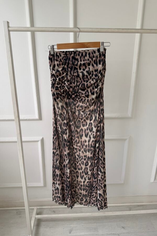 POLLERA FLORENCIA TUL ANIMAL PRINT