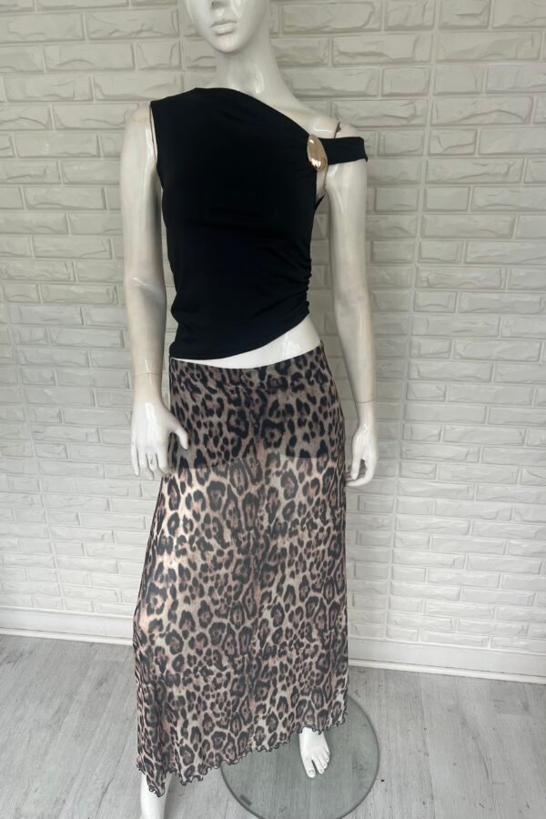 POLLERA NORA  TUL ANIMAL PRINT