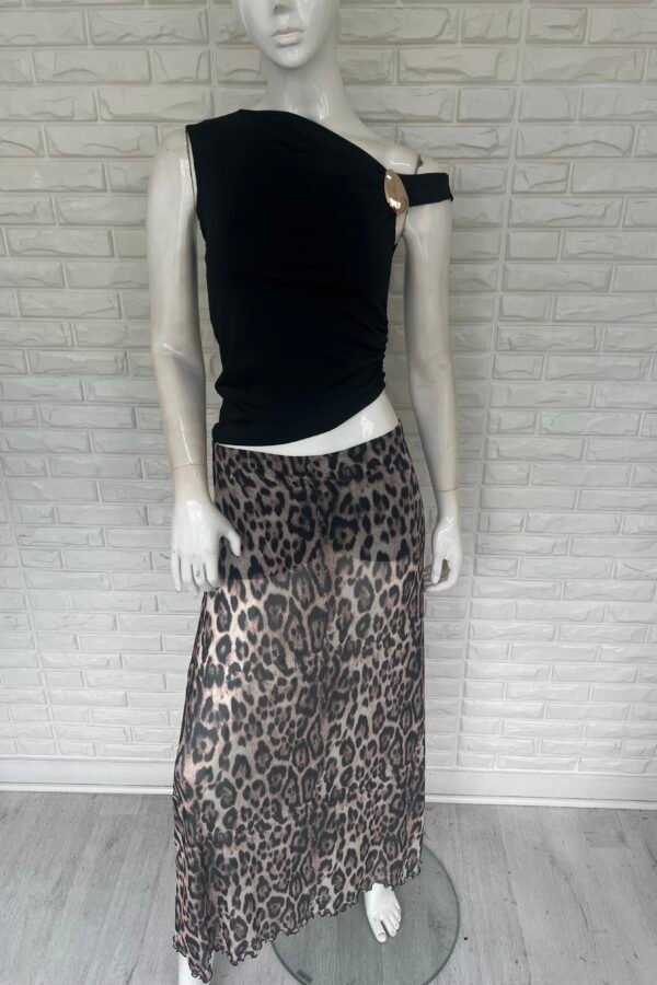 POLLERA NORA  TUL ANIMAL PRINT