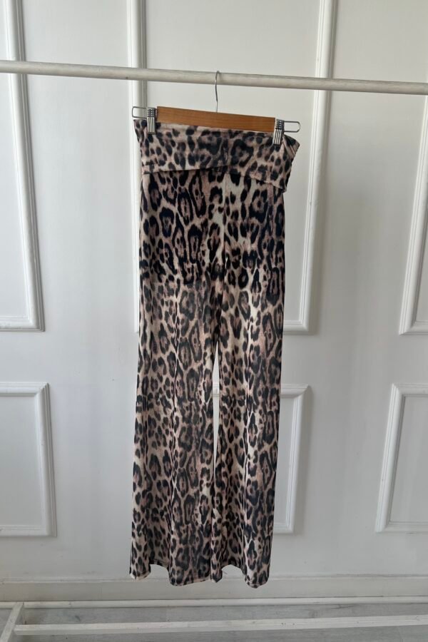 PANTALON PALAZO TUL ANIMAL PRINT