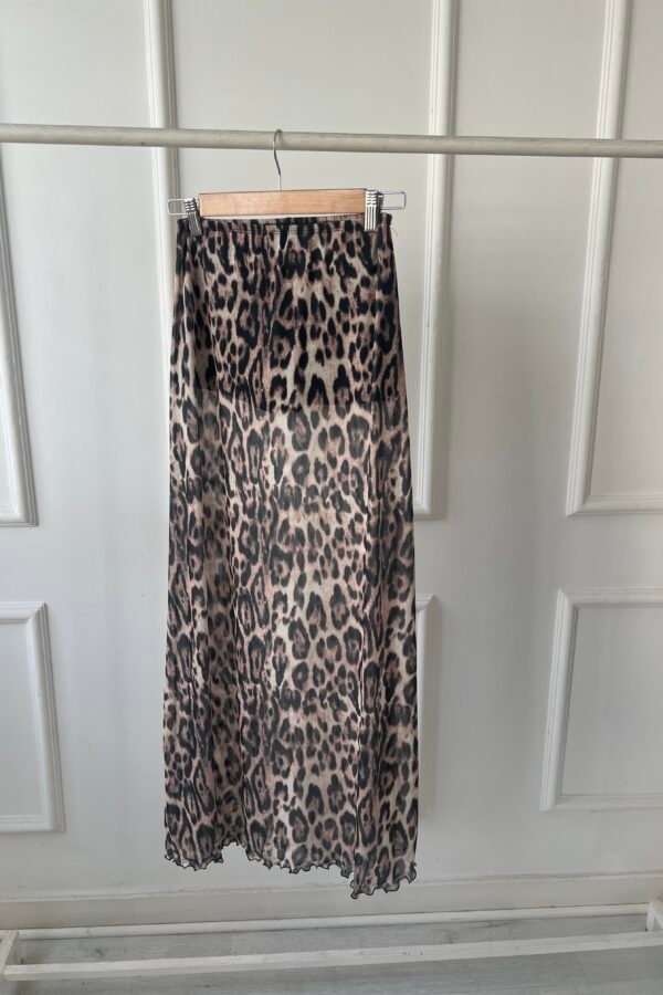 POLLERA NORA  TUL ANIMAL PRINT