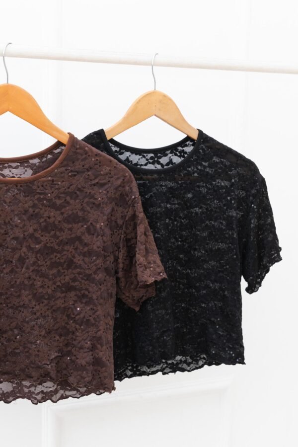 REMERA OVERSIZE TUL LENTEJUELAS