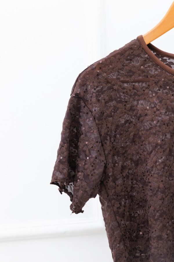 REMERA OVERSIZE TUL LENTEJUELAS