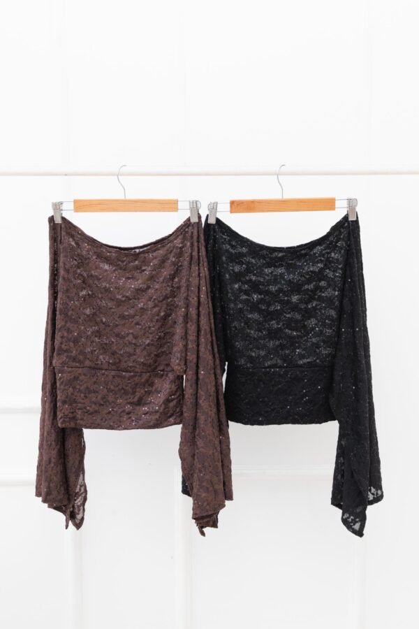 PONCHO COCO TUL LENTEJUELAS